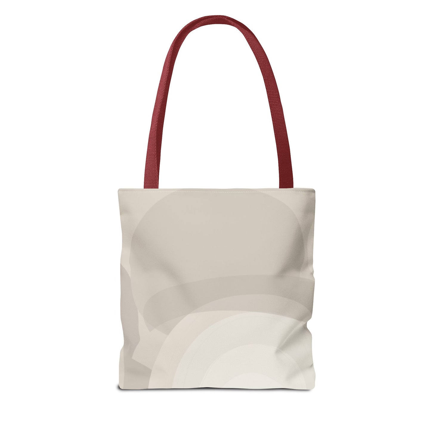 Neutral Abstract Circle Pattern Tote Bag | Minimal Beige AOP Canvas