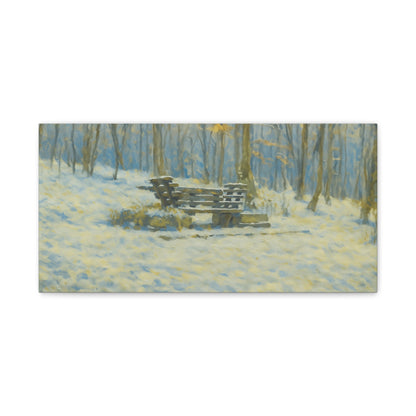 Winter Serenity Canvas Wall Art, Cozy Living Room Decor, Nature Landscape Print, Gift for Art Lovers, Home Decor, Seasonal Artwork - TRV
