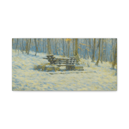 Winter Serenity Canvas Wall Art, Cozy Living Room Decor, Nature Landscape Print, Gift for Art Lovers, Home Decor, Seasonal Artwork - TRV