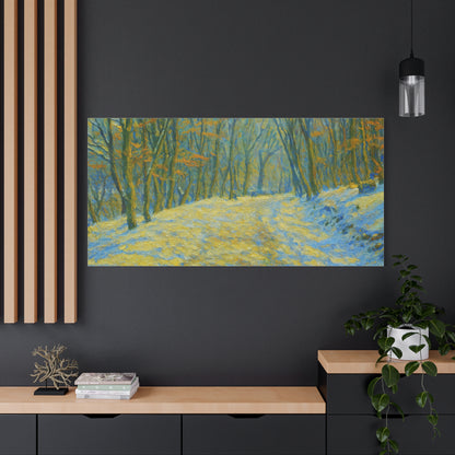 Wall Art Print, Winter Landscape Canvas Home Decor, Gift for Nature Lovers, Seasonal Artwork, Cozy Housewarming Decoration - TRV