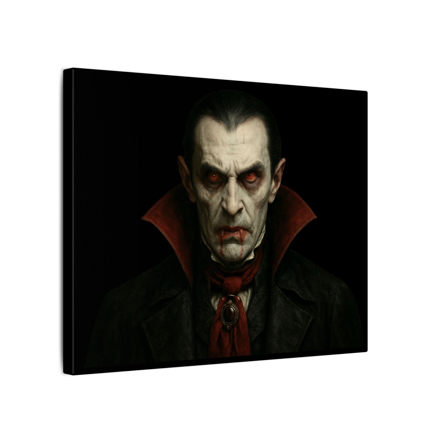 Vampire Portrait Canvas Wall Art – Gothic Dracula Print on Canvas
