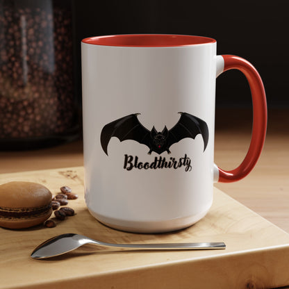 Bloodthirsty Bat Coffee Mug - Unique Halloween and Gothic Accents