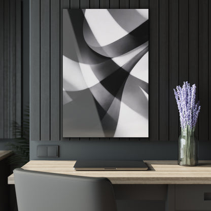 Abstract Black and White Geometric Acrylic Print | Wall Art French Cleat Hanging