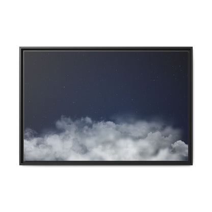 Night Sky Clouds Matte Canvas Framed | Starry Wall Art - TRV