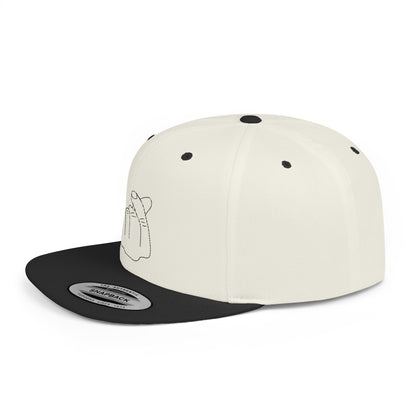 Minimalist Hand Gesture Flat Bill Snapback Hat - TRV