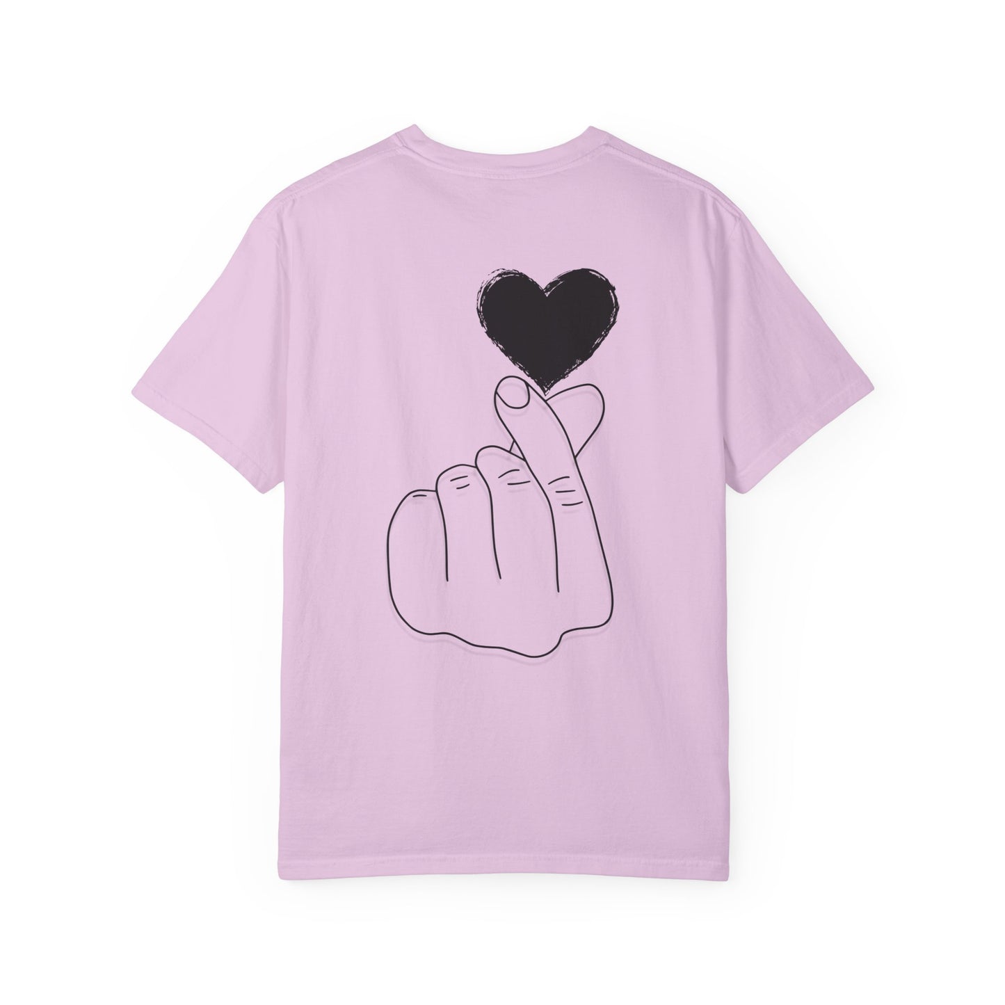 Unisex Garment-Dyed T-Shirt with Heart Design | Casual Trendy Wear for All Occasions