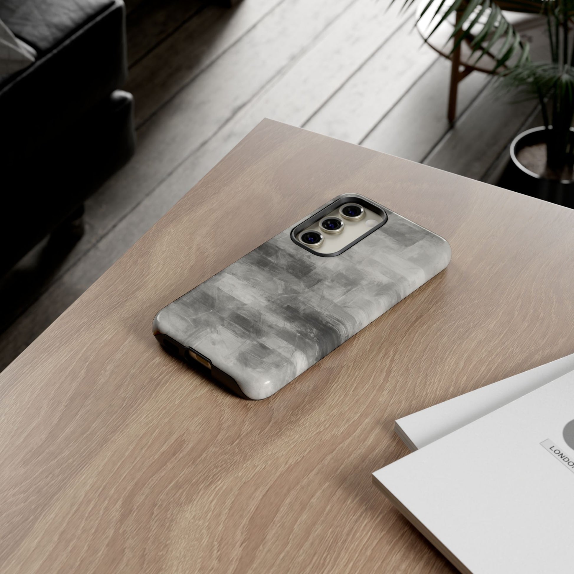 Stylish Phone Case for Tough Protection, Marble Grey Design, Customizable Gift for Her, Unisex Mobile Accessory, Birthday Present, [...] - TRV
