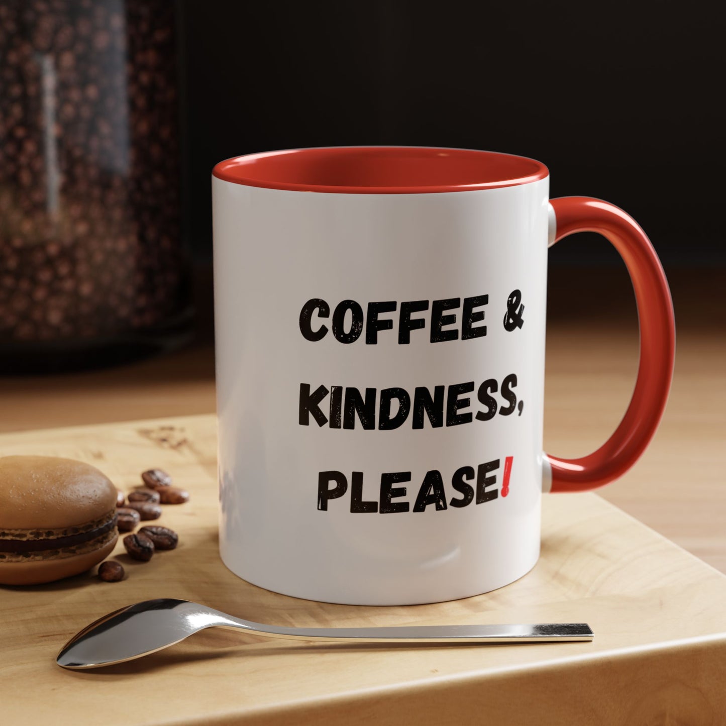 Coffee & Kindness Mug - Inspirational Coffee Cup, Gift for Friends, Office Decor, Encouragement, Morning Motivation