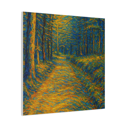Van Gogh Style Forest Canvas Art | Nature Wall Decor, Home Office Accent, Gift for Nature Lovers, Gallery Wrapped, Living Room Wall Art - TRV