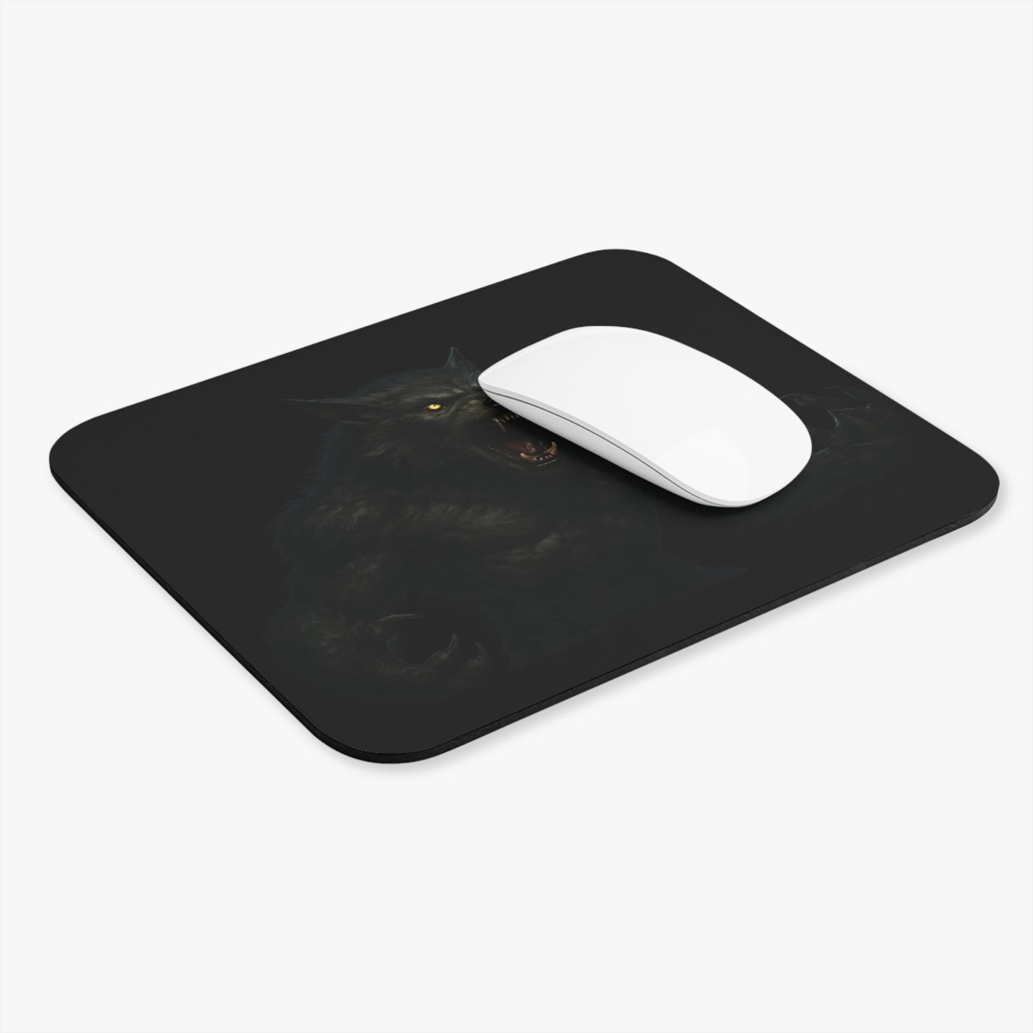 Fierce Werewolf Mouse Pad | Computer Accessory, Gift for Gamers, Unique Desk Decor, Halloween Office Supply, Animal Art Mousepad - TRV