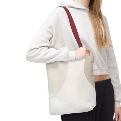 Neutral Abstract Geometric Tote Bag | Minimal Beige Shapes