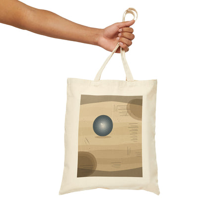 Minimalist Orb Abstract Tote Bag | Geometric Earth Tone Art