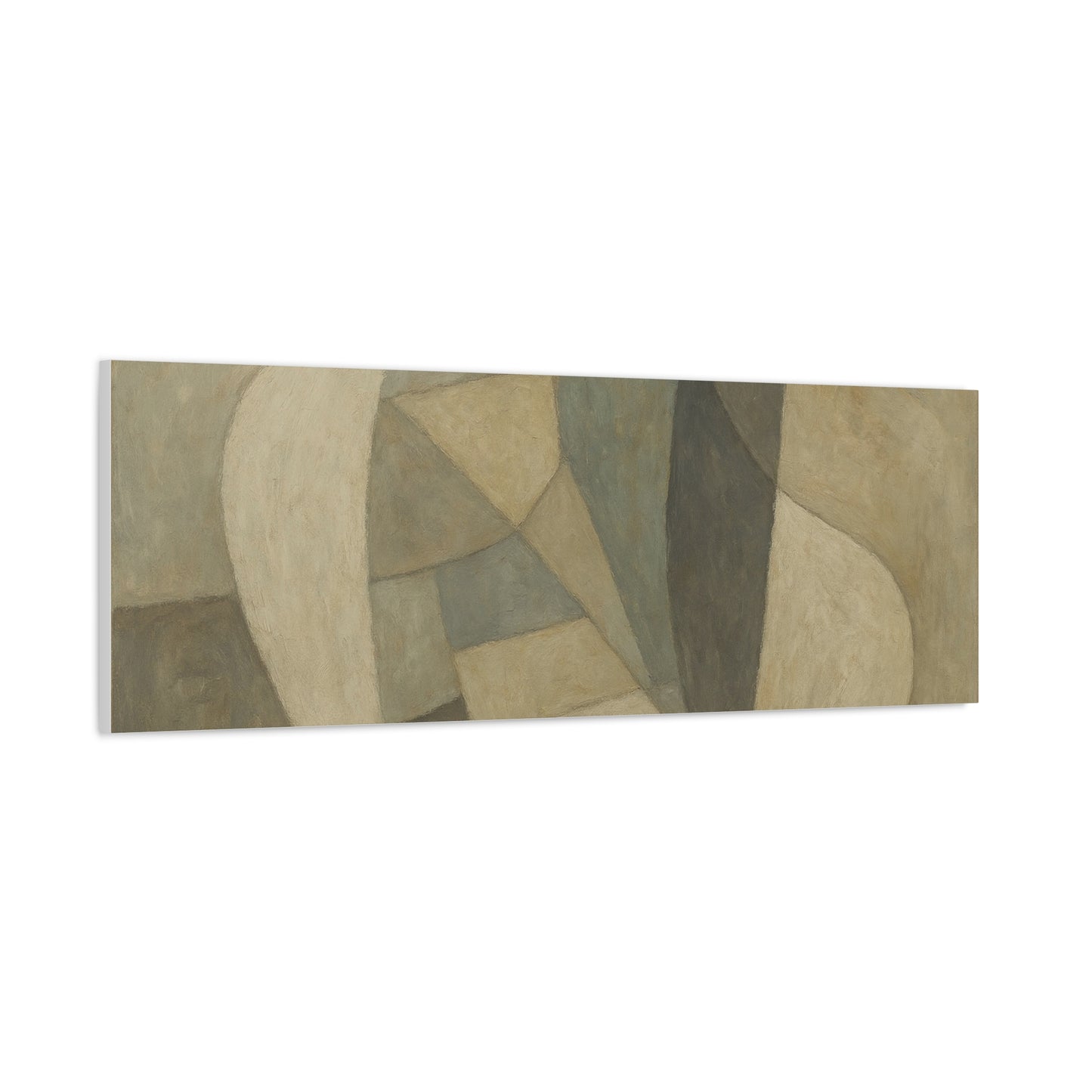 Abstract Neutral Geometric Shapes Matte Canvas - TRV