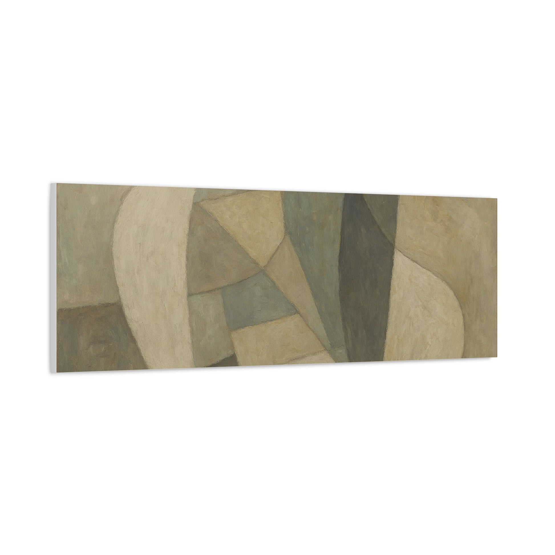 Abstract Neutral Geometric Shapes Matte Canvas - TRV