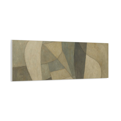 Abstract Neutral Geometric Shapes Matte Canvas - TRV