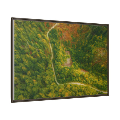 Framed Nature Canvas Art Print, Vibrant Forest Wall Decor, Abstract Landscape Artwork, Home Decoration, Gift for Nature Lovers - TRV