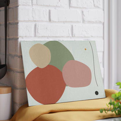 Abstract Organic Shapes Glass Cutting Board | Modern Minimal Kitchen Décor