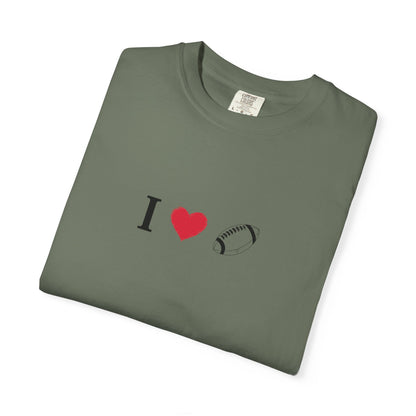 I Love Football T-Shirt - Unisex Cotton Tee, Fun Gift for Friends, Casual Style, Birthday Present, Summer Apparel - TRV