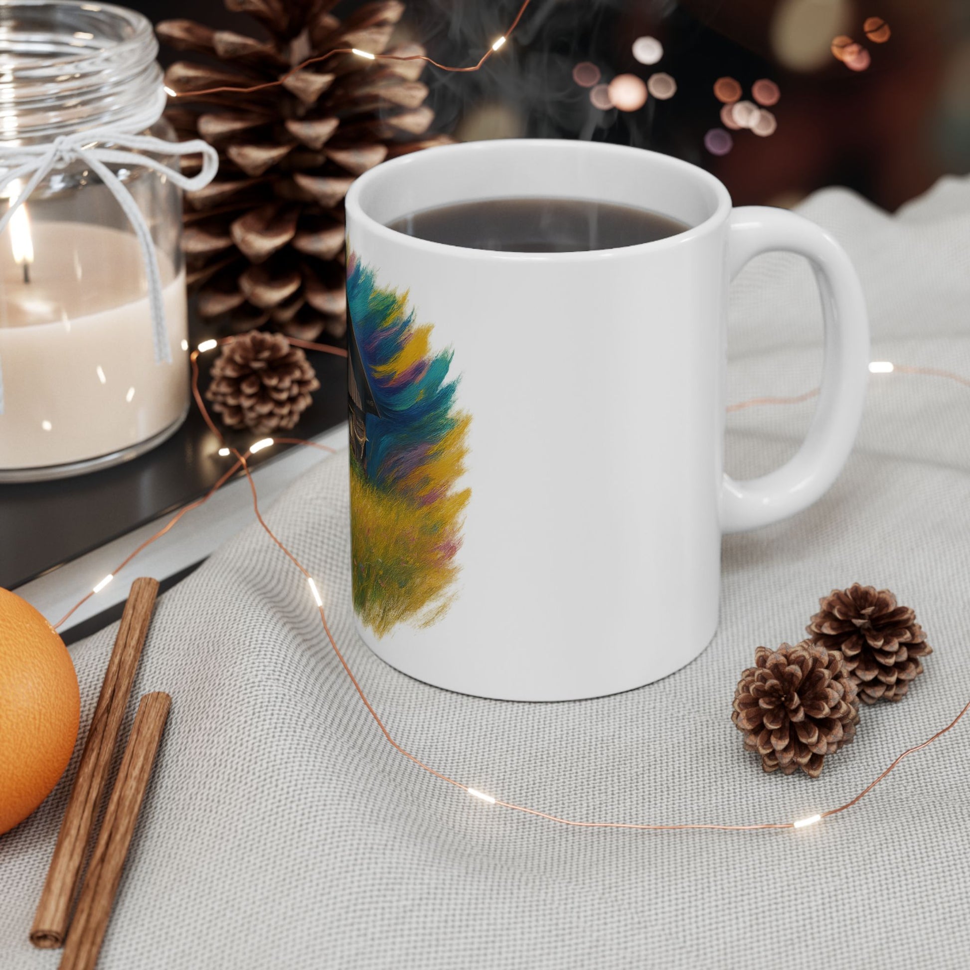 Vibrant Landscape Ceramic Mug for Nature Lovers - Perfect for Coffee, Tea, Gifts, Home Decor, 11oz & 15oz - TRV