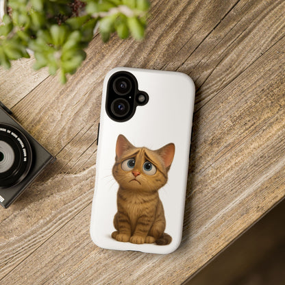 Cute Cat Phone Case, Funny Kitty Case, Animal Lover Gift, Cat Lover Accessory, Unique Cat Design Case, Pet Mom Gift - TRV