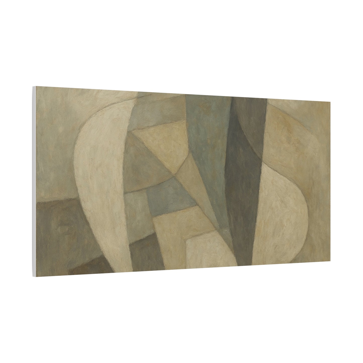 Abstract Neutral Geometric Shapes Matte Canvas - TRV