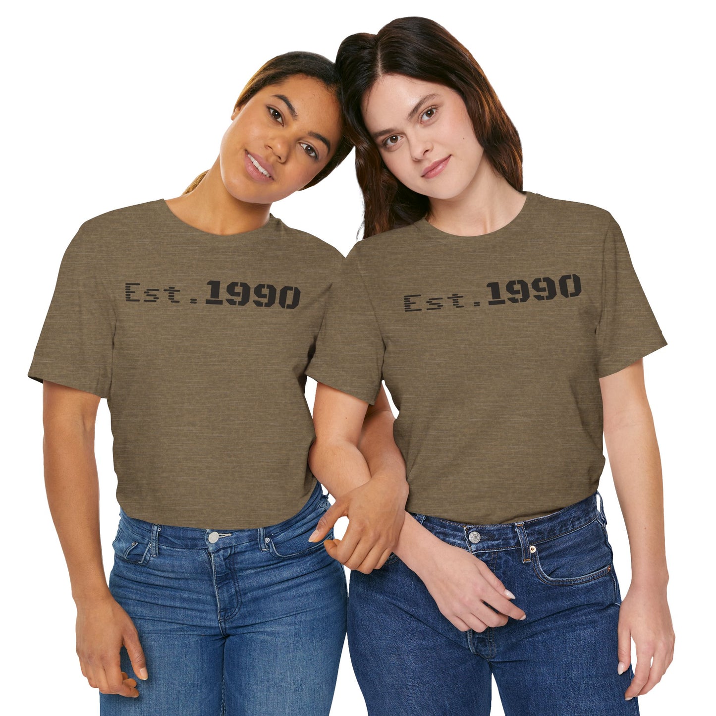 Unisex Est. 1990 Nostalgic Jersey Tee - Perfect Gift, Vintage Style, Retro Fashion, Birthday Celebration, Casual Wear - TRV