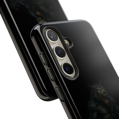 Werewolf Phone Case, Tough Cases, Black Panther Design, Gift for Animal Lovers, Phone Accessories, Fierce Phone Protection - TRV