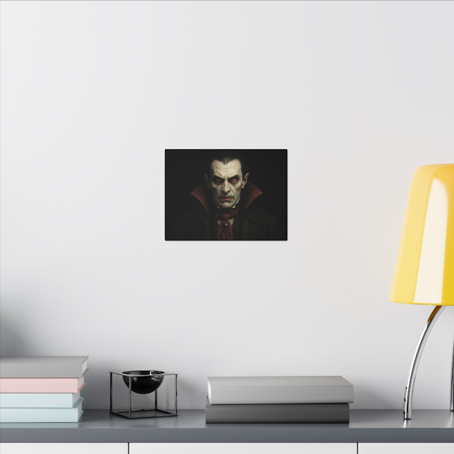 Vampire Portrait Canvas Wall Art – Gothic Dracula Print on Canvas