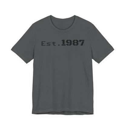 Est. 1987 Unisex Tee - Vintage Style Shirt, 80s Birth Year Gift, Casual Wear, Birthday T-Shirt, Retro Graphic Tee