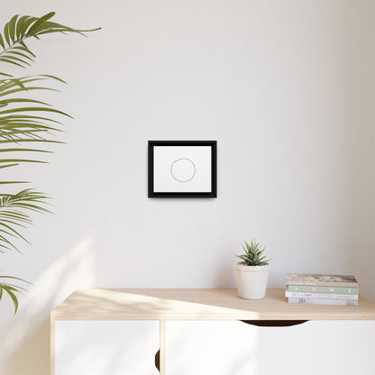 Minimal Circle Line Matte Canvas Framed | Modern Abstract Wall Art