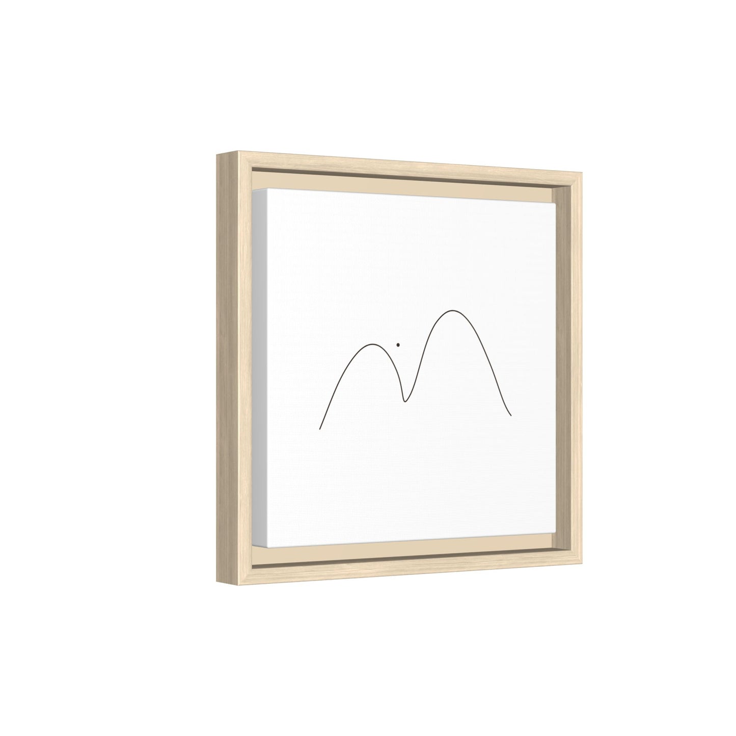 Minimal Line Mountains Matte Canvas Framed