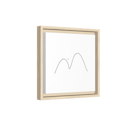 Minimal Line Mountains Matte Canvas Framed