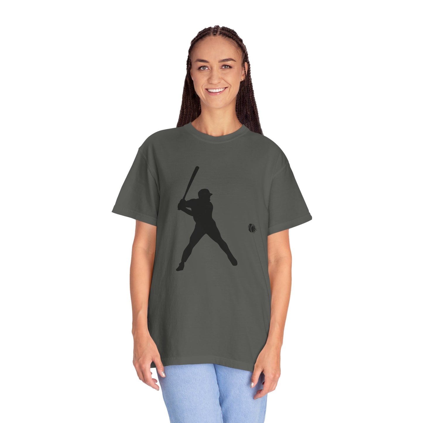 Unisex Baseball Silhouette Tee, Casual Wear, Sports Fan Apparel, Gift for Athletes, Summer Outing Outfit, Soft Cotton Shirt