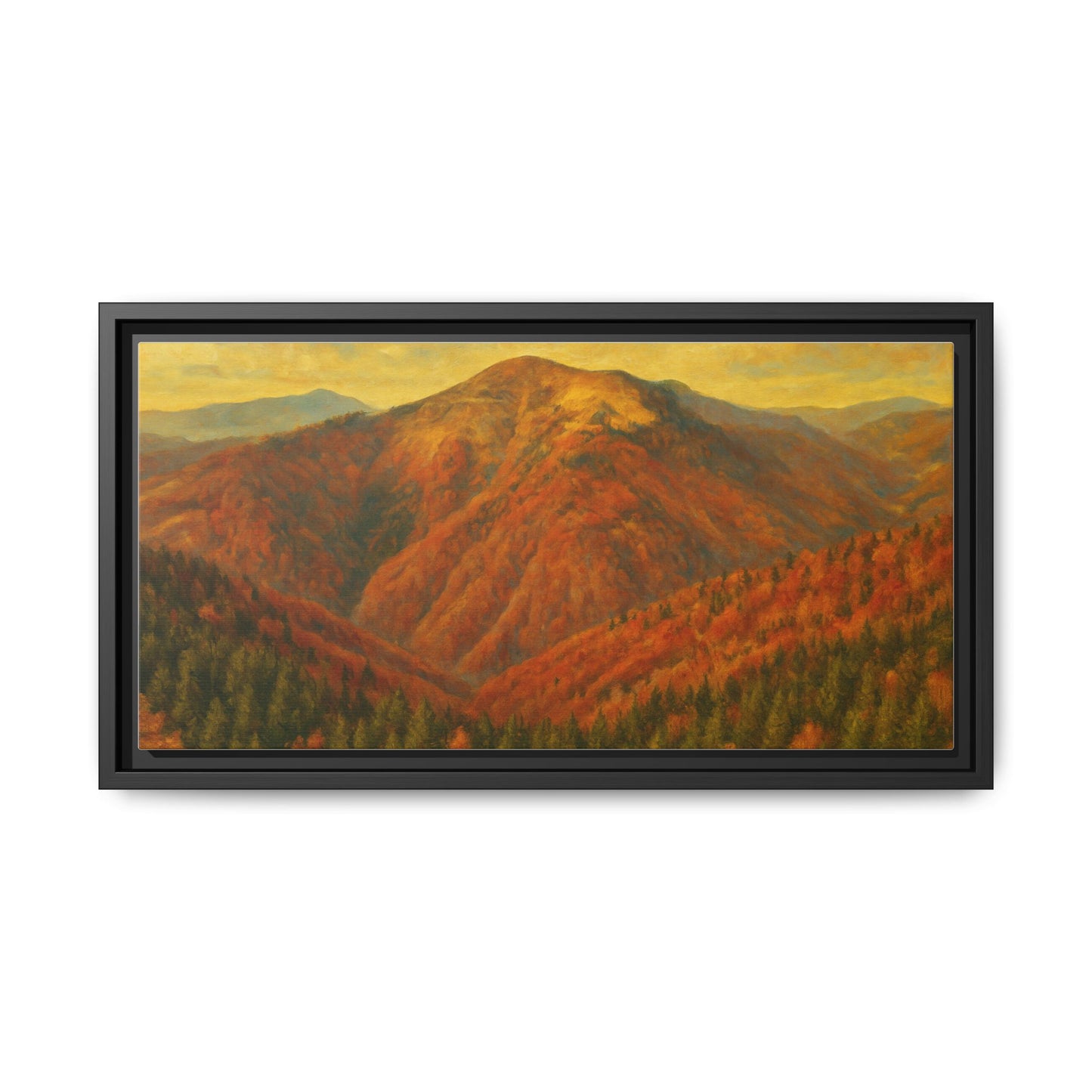 Autumn Landscape Wall Art, Cozy Home Decor, Nature Print, Framed Canvas, Fall Decorations, Gift Idea for Art Lovers - TRV