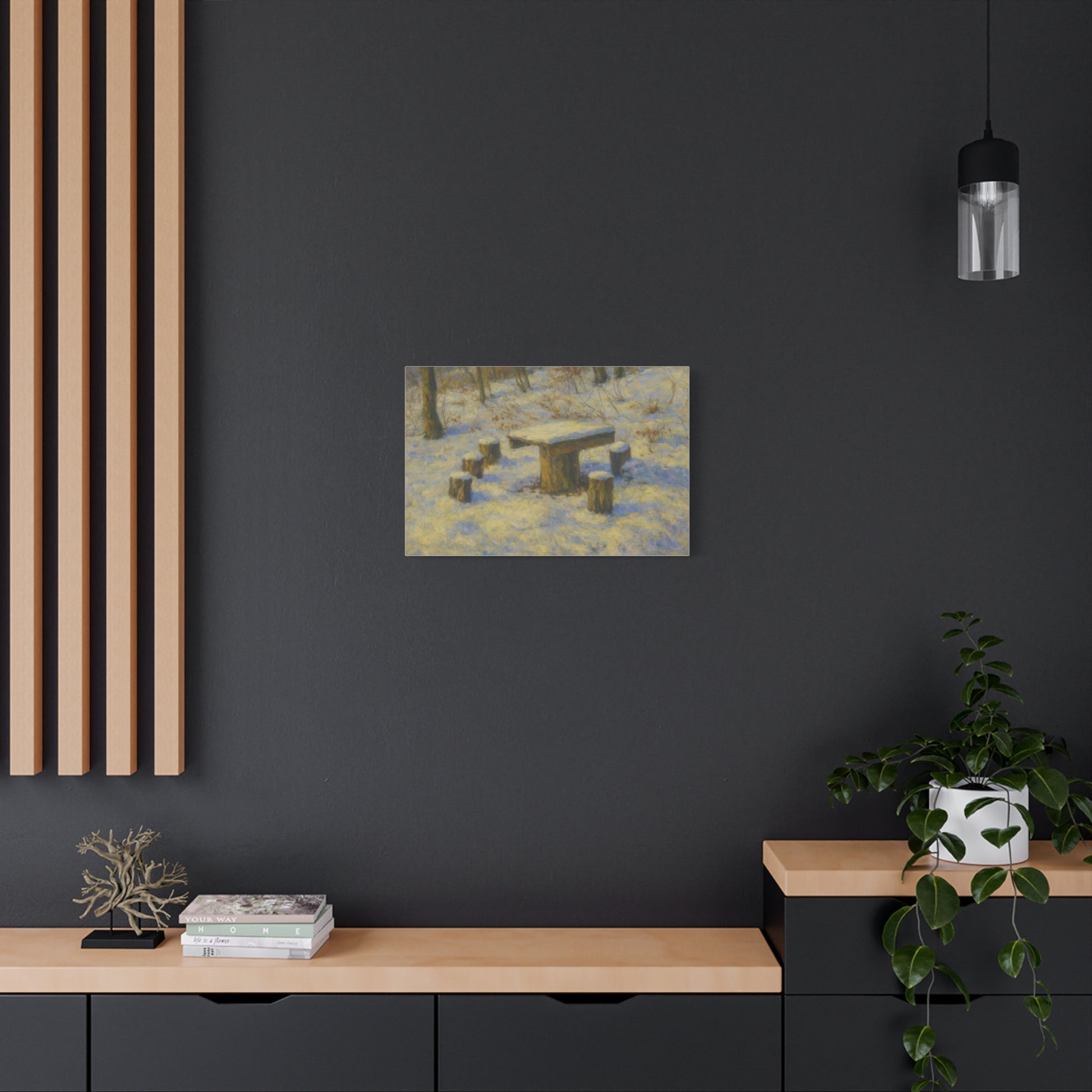 Matte Canvas Wall Art, Rustic Outdoor Scene, Nature Decor, Home Wall Décor, Cozy Cabin Vibe, Perfect for Gift Giving - TRV