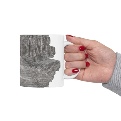 Nature-Inspired Abstract Ceramic Mug | Forest Path Design | Cozy Gift for Coffee Lovers | Home Decor | Nature Lover's Mug - TRV
