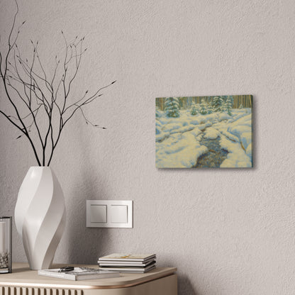 Winter Wonderland Canvas Art, Cozy Home Decor, Winter Landscape Wall Art, Nature Print, Holiday Gift Idea