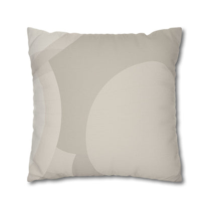 Neutral Abstract Swirl Pillowcase | Square Pillowcase, Spun Polyester