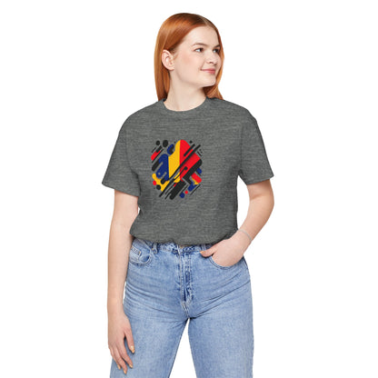 Artistic Heart Unisex Jersey Tee - Vibrant Graphic Tee, Casual Wear, Gift for Art Lovers, Birthday Surprise, Everyday Comfort - TRV