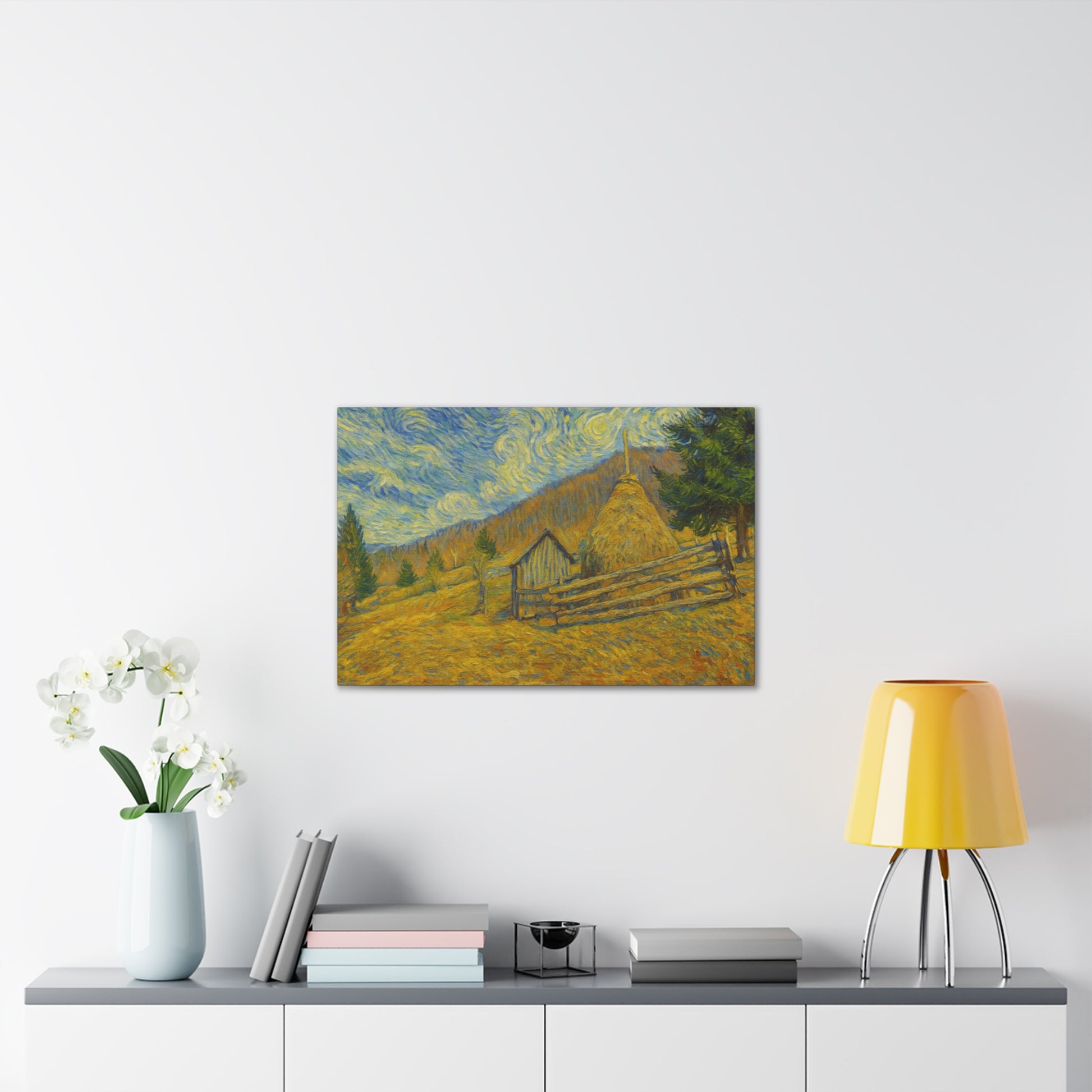 Vincent Van Gogh Inspired Canvas Print, Rustic Home Decor, Wall Art, Gift for Art Lovers, Country Landscape, Unique Art Piece - TRV