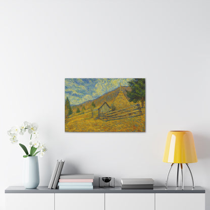 Vincent Van Gogh Inspired Canvas Print, Rustic Home Decor, Wall Art, Gift for Art Lovers, Country Landscape, Unique Art Piece - TRV