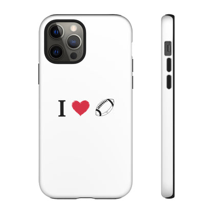 Football Love Phone Case - Tough Cases, Unique Sports Lover Gift, Personalized Cellphone Cover, Birthday Present, Sports Equipment - TRV