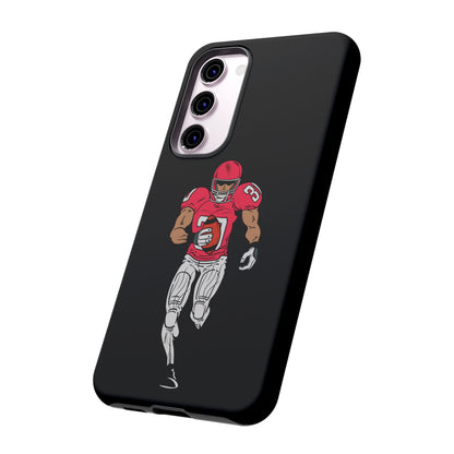 Football Player Tough Phone Case – Protective Black Sports iPhone Case