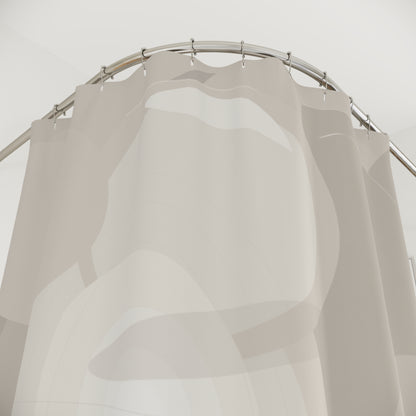 Neutral Abstract Bokeh Shower Curtain | Modern Geometric Bathroom Decor