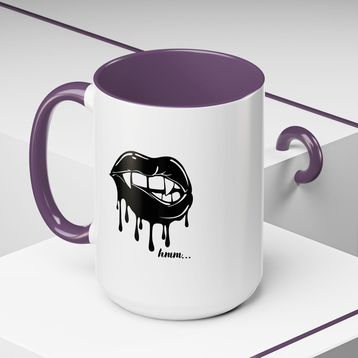 Vampire Lip Accent Coffee Mug - 11oz & 15oz - Unique Halloween Gift