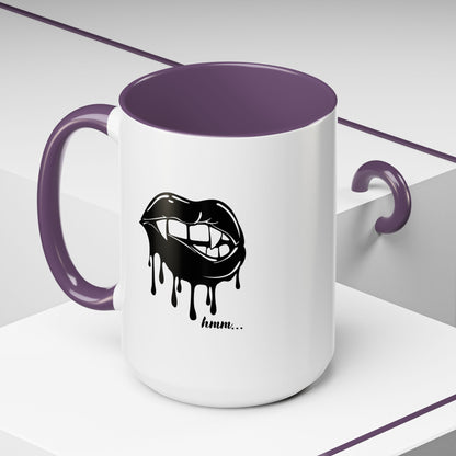 Vampire Lip Accent Coffee Mug - 11oz & 15oz - Unique Halloween Gift