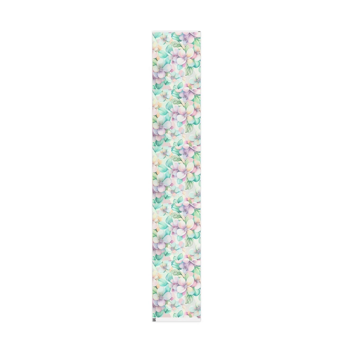 Floral Pastel Wrapping Paper Roll — Watercolor Hydrangea Gift Wrap
