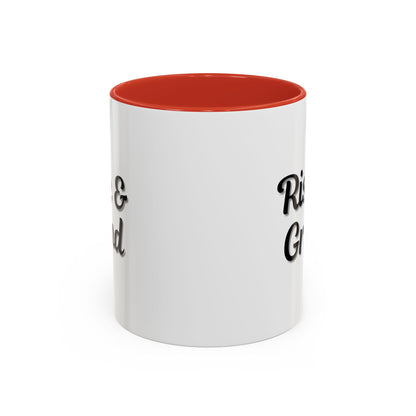 Rise & Grind Coffee Mug – Motivational Black Accent Mug for Daily Inspiration - TRV