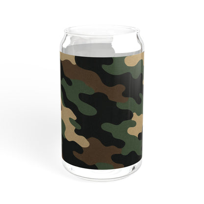 Camouflage Sipper Glass | 16oz Eco-Friendly Drinkware, Perfect for Outdoor Adventures, Camping, Parties, and Unique Gifts