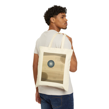 Minimalist Orb Abstract Tote Bag | Geometric Earth Tone Art